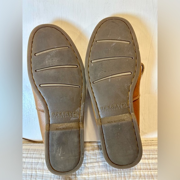 Sperry Top-Sider Men’s Boat Shoes Size 12M Brown Leather Moc Toe NonMarking Sole - Picture 3 of 7